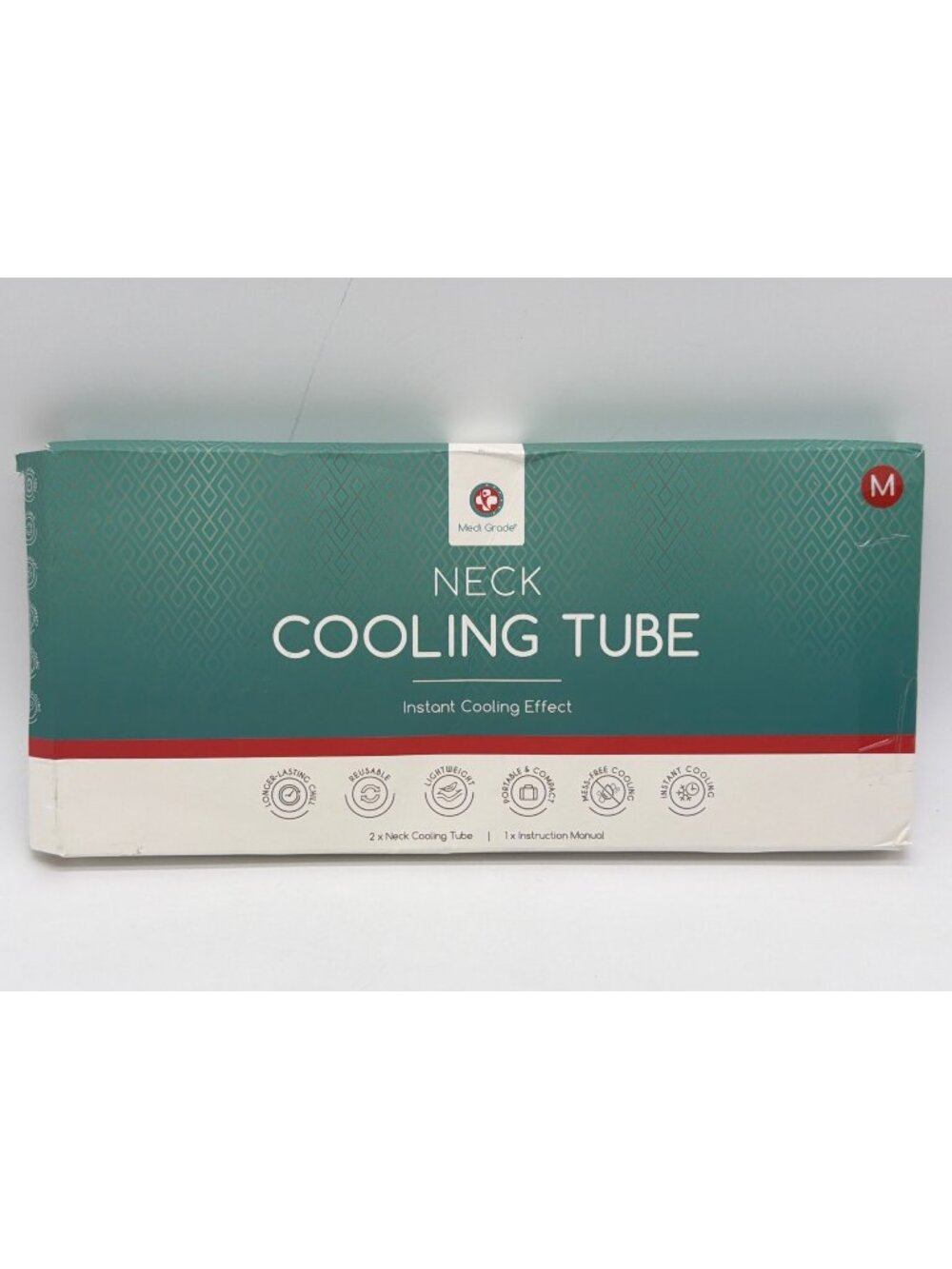 Medi Grade Neck Cooling Tube Instant Cooling Effect Lightweight Reusable 2 Pack